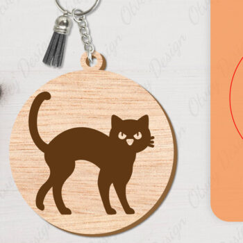 Intra απο ξύλο plywood 3mm-4mm πάχος - με μπρελόκ αποκριών Δίασταση 4x4 cm INTRAFABR-104543331 - Image 8