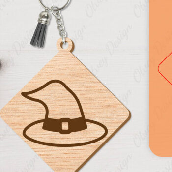 Intra απο ξύλο plywood 3mm-4mm πάχος - με μπρελόκ αποκριών Δίασταση 4x4 cm INTRAFABR-104543351 - Image 3