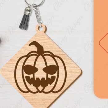 Intra απο ξύλο plywood 3mm-4mm πάχος - με μπρελόκ αποκριών Δίασταση 4x4 cm INTRAFABR-104543351 - Image 4