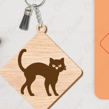 Intra απο ξύλο plywood 3mm-4mm πάχος - με μπρελόκ αποκριών Δίασταση 4x4 cm INTRAFABR-104543351 - Image 8