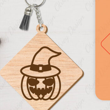 Intra απο ξύλο plywood 3mm-4mm πάχος - με μπρελόκ αποκριών Δίασταση 4x4 cm INTRAFABR-104543351 - Image 9