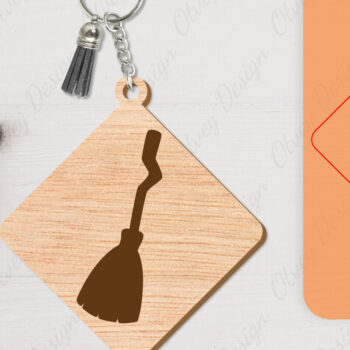 Intra απο ξύλο plywood 3mm-4mm πάχος - με μπρελόκ αποκριών Δίασταση 4x4 cm INTRAFABR-104543351 - Image 12