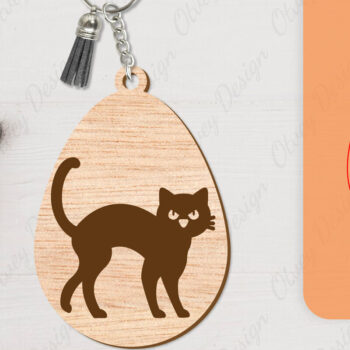 Intra απο ξύλο plywood 3mm-4mm πάχος - με μπρελόκ αποκριών Δίασταση 4x4 cm INTRAFABR-104543405 - Image 2