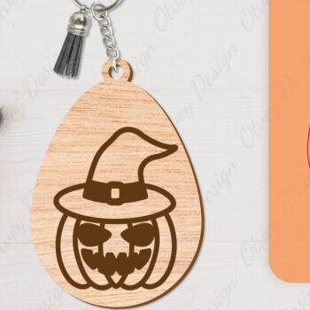 Intra απο ξύλο plywood 3mm-4mm πάχος - με μπρελόκ αποκριών Δίασταση 4x4 cm INTRAFABR-104543405 - Image 3