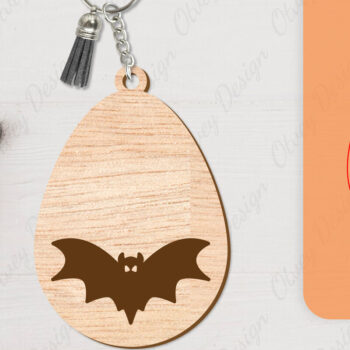 Intra απο ξύλο plywood 3mm-4mm πάχος - με μπρελόκ αποκριών Δίασταση 4x4 cm INTRAFABR-104543405 - Image 4