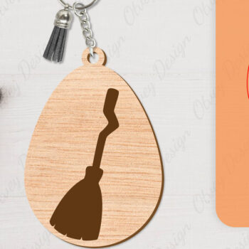 Intra απο ξύλο plywood 3mm-4mm πάχος - με μπρελόκ αποκριών Δίασταση 4x4 cm INTRAFABR-104543405 - Image 6