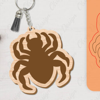 Intra απο ξύλο plywood 3mm-4mm πάχος - με μπρελόκ αποκριών Δίασταση 4x4 cm INTRAFABR-104543319 - Image 5