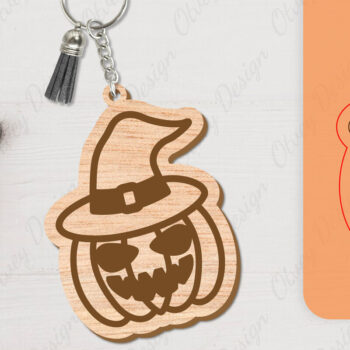 Intra απο ξύλο plywood 3mm-4mm πάχος - με μπρελόκ αποκριών Δίασταση 4x4 cm INTRAFABR-104543319 - Image 9