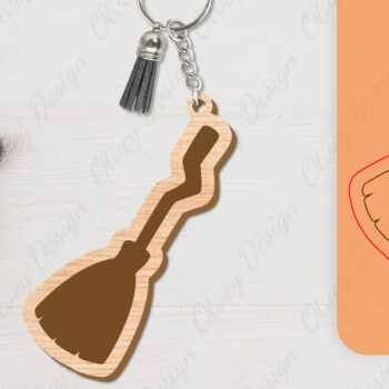 Intra απο ξύλο plywood 3mm-4mm πάχος - με μπρελόκ αποκριών Δίασταση 4x4 cm INTRAFABR-104543319 - Image 12