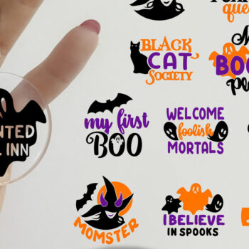 Intra απο ξύλο plywood 3mm-4mm πάχος - Πακέτο με μπρελόκ για Halloween  Δίασταση 4x4 cm INTRAFABR-82311466 - Image 1