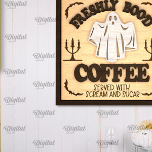 Intra απο ξύλο plywood 3mm-4mm πάχος - Σχέδιο κοπής με λέιζερ πινακίδα αποκριών κουζίνας Δίασταση 15x15 cm INTRAFABR-105066398