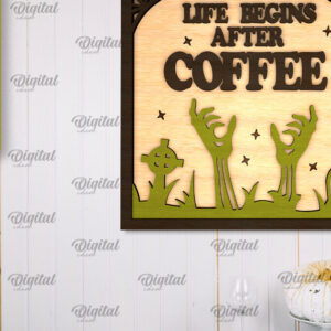 Intra απο ξύλο plywood 3mm-4mm πάχος - Σχέδιο κοπής με λέιζερ πινακίδα αποκριών κουζίνας Δίασταση 15x15 cm INTRAFABR-105066123