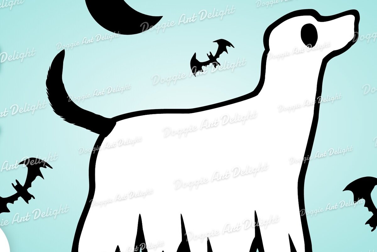 Intra απο ξύλο plywood 3mm-4mm πάχος - Halloween Labrador Ghost Dog  Png Dxf Δίασταση 15x15 cm INTRAFABR-78210243