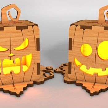 Intra απο ξύλο plywood 3mm-4mm πάχος - Αρχεία  Cut Laser Halloween Lamp Δίασταση 15x15 cm INTRAFABR-110182257 - Image 2