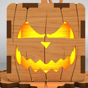 Intra απο ξύλο plywood 3mm-4mm πάχος - Αρχεία  Cut Laser Halloween Lamp Δίασταση 15x15 cm INTRAFABR-110182257 - Image 6