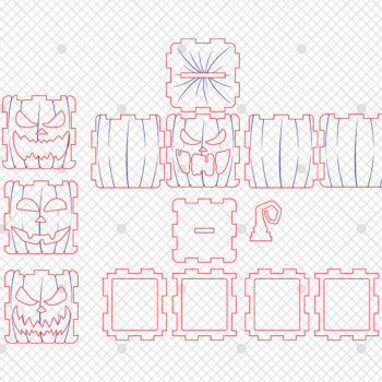 Intra απο ξύλο plywood 3mm-4mm πάχος - Αρχεία  Cut Laser Halloween Lamp Δίασταση 15x15 cm INTRAFABR-110182257 - Image 11