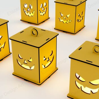 Intra απο ξύλο plywood 3mm-4mm πάχος - Halloween Lamp Laser Cut Files, Vect Δίασταση 100x100 cm INTRAFABR-79604841 - Image 2