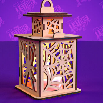 Intra απο ξύλο plywood 3mm-4mm πάχος - Φανάρι αποκριών | Πρότυπο τρισδιάστατου φαναριού Δίασταση 15x15 cm INTRAFABR-102241728 - Image 1