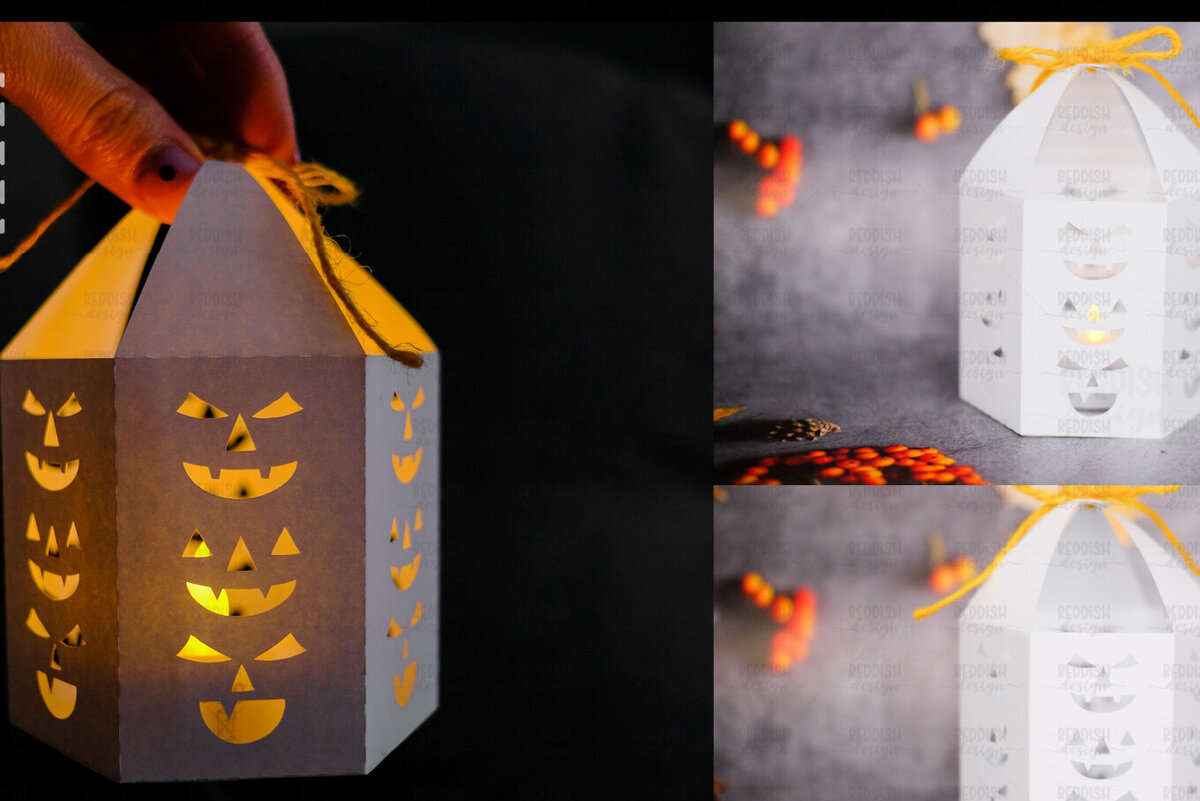 Intra απο ξύλο plywood 3mm-4mm πάχος - Halloween Lantern, Halloween Luminaries Δίασταση 20x20 cm INTRAFABR-107953297