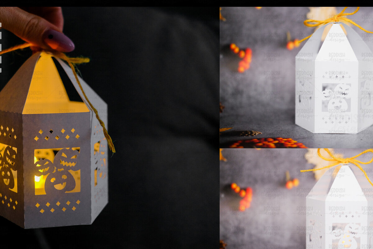 Intra απο ξύλο plywood 3mm-4mm πάχος - Halloween Lantern, Halloween Luminaries Δίασταση 20x20 cm INTRAFABR-107953328