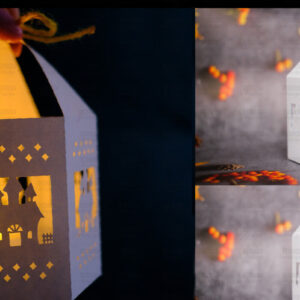 Intra απο ξύλο plywood 3mm-4mm πάχος - Halloween Lantern, Halloween Luminaries Δίασταση 20x20 cm INTRAFABR-107953341