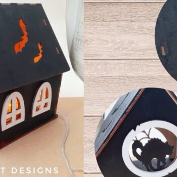 Intra απο ξύλο plywood 3mm-4mm πάχος - Halloween Lantern Cut, τρισδιάστατο σπίτι Δίασταση 40x50 cm INTRAFABR-77579321 - Image 4