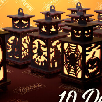 Intra απο ξύλο plywood 3mm-4mm πάχος - Πακέτο αποκοπής φαναριού Halloween | CNC Δίασταση 15x15 cm INTRAFABR-103967560 - Image 1