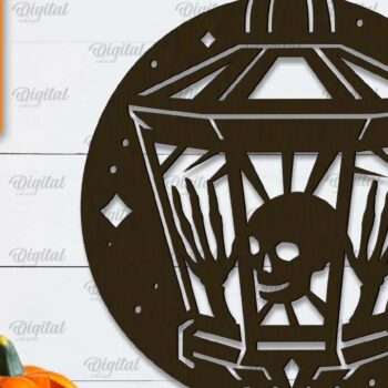 Intra απο ξύλο plywood 3mm-4mm πάχος - Διακόσμηση τοίχου αποκριάτικου φαναριού με λέιζερ Δίασταση 15x15 cm INTRAFABR-103992751 - Image 1