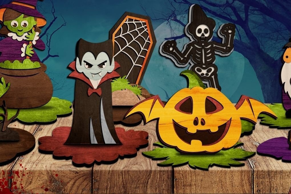 Intra απο ξύλο plywood 3mm-4mm πάχος - Αποκριάτικα σχέδια κοπής με λέιζερ Δίασταση 10x8 cm INTRAFABR-39406686