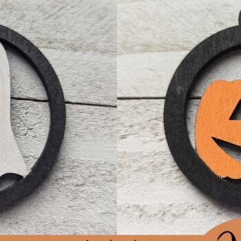 Intra απο ξύλο plywood 3mm-4mm πάχος - Σκουλαρίκια κομμένα με λέιζερ αποκριών Δίασταση 3x3 cm INTRAFABR-107403117 - Image 4