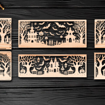 Intra απο ξύλο plywood 3mm-4mm πάχος - Αποκριάτικο αποκοπής με λέιζερ Δίασταση 15x15 cm INTRAFABR-107815431 - Image 1