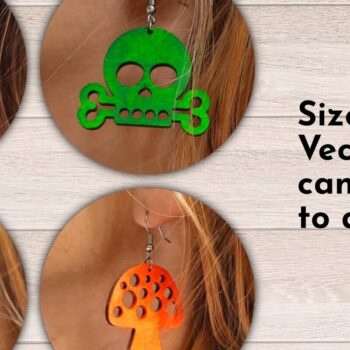 Intra απο ξύλο plywood 3mm-4mm πάχος - Δέσμη κοσμήματος για Halloween Cut Laser  Δίασταση 15x15 cm INTRAFABR-78600234 - Image 5