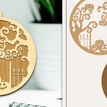 Intra απο ξύλο plywood 3mm-4mm πάχος - Δέσμη στολίδι με κομμένα λέιζερ αποκριών Δίασταση 6x6 cm INTRAFABR-102387135 - Image 8