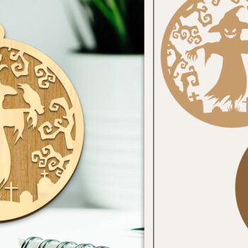 Intra απο ξύλο plywood 3mm-4mm πάχος - Δέσμη στολίδι με κομμένα λέιζερ αποκριών Δίασταση 6x6 cm INTRAFABR-102387135 - Image 11