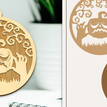 Intra απο ξύλο plywood 3mm-4mm πάχος - Στολίδι για αποκριάτικο λέιζερ  Δίασταση 6x6 cm INTRAFABR-102386956 - Image 1