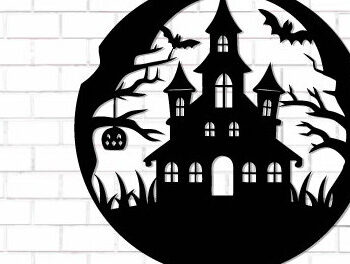 Intra απο ξύλο plywood 3mm-4mm πάχος - Halloween Laser Cut Decor Wall Δίασταση 15x15 cm INTRAFABR-124873757 - Image 1