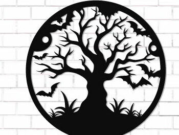 Intra απο ξύλο plywood 3mm-4mm πάχος - Halloween Laser Cut Decor Wall Δίασταση 15x15 cm INTRAFABR-124874355 - Image 1