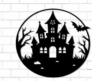 Intra απο ξύλο plywood 3mm-4mm πάχος - Halloween Laser Cut Decor Wall  Δίασταση 15x15 cm INTRAFABR-124873084