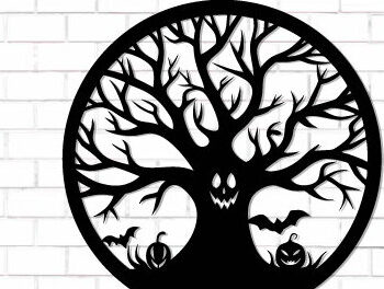 Intra απο ξύλο plywood 3mm-4mm πάχος - Halloween Laser Cut Decor Wall Δίασταση 15x15 cm INTRAFABR-124874488 - Image 1