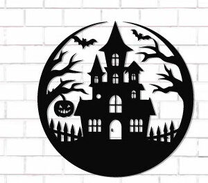 Intra απο ξύλο plywood 3mm-4mm πάχος - Halloween Laser Cut Decor Wall  Δίασταση 15x15 cm INTRAFABR-124873281