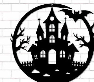 Intra απο ξύλο plywood 3mm-4mm πάχος - Halloween Laser Cut Decor Wall  Δίασταση 15x15 cm INTRAFABR-124873366