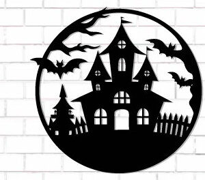 Intra απο ξύλο plywood 3mm-4mm πάχος - Halloween Laser Cut Decor Wall  Δίασταση 15x15 cm INTRAFABR-124873575