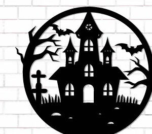 Intra απο ξύλο plywood 3mm-4mm πάχος - Halloween Laser Cut Decor Wall  Δίασταση 15x15 cm INTRAFABR-124873694