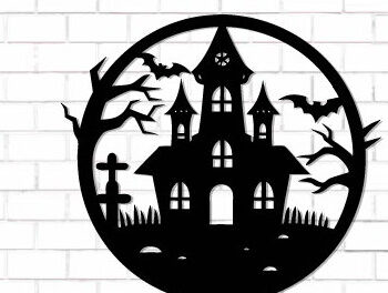 Intra απο ξύλο plywood 3mm-4mm πάχος - Halloween Laser Cut Decor Wall  Δίασταση 15x15 cm INTRAFABR-124873694 - Image 1