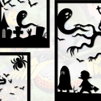Intra απο ξύλο plywood 3mm-4mm πάχος - Πακέτο  διακόσμησης τοίχου Halloween Cut Laser: Δίασταση 15x15 cm INTRAFABR-77399700 - Image 3