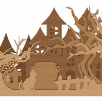 Intra απο ξύλο plywood 3mm-4mm πάχος - Halloween Lasercut - Halloween Sign Δίασταση 15x15 cm INTRAFABR-105952420 - Image 1