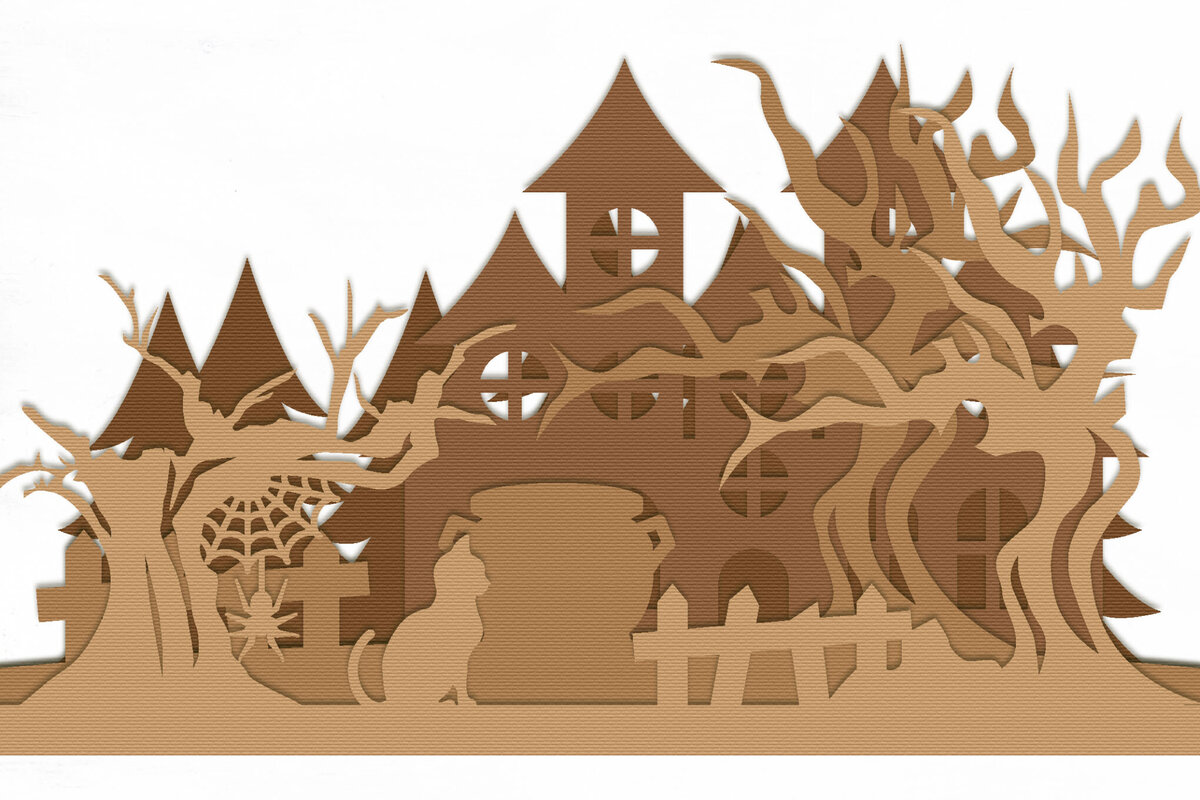 Intra απο ξύλο plywood 3mm-4mm πάχος - Halloween Lasercut - Halloween Sign Δίασταση 15x15 cm INTRAFABR-105952420