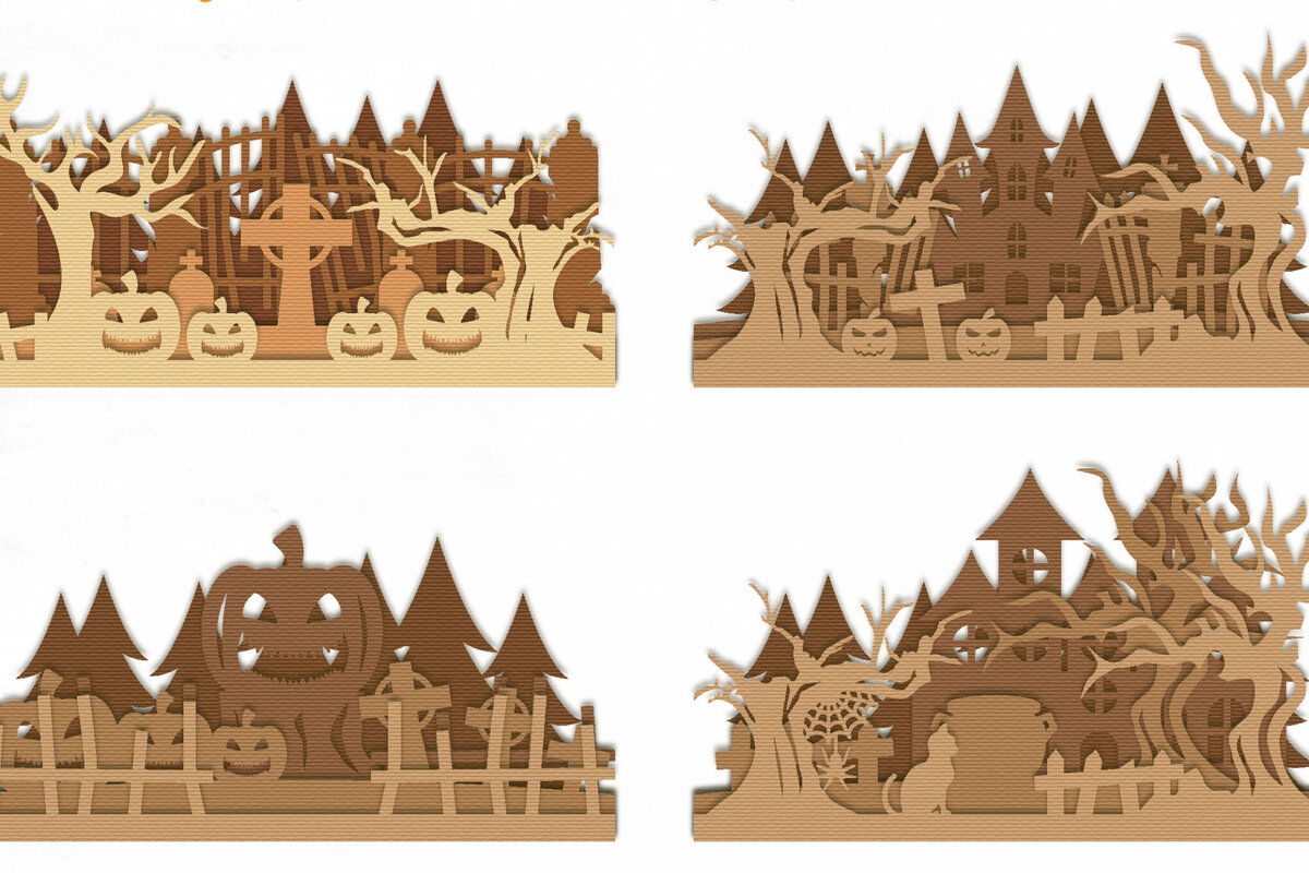 Intra απο ξύλο plywood 3mm-4mm πάχος - Halloween Lasercut - Halloween Sign Δίασταση 15x15 cm INTRAFABR-105952528