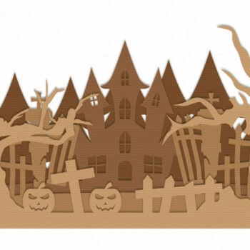 Intra απο ξύλο plywood 3mm-4mm πάχος - Halloween Lasercut - Halloween Sign Δίασταση 15x15 cm INTRAFABR-105952528 - Image 4