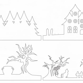 Intra απο ξύλο plywood 3mm-4mm πάχος - Halloween Lasercut - Halloween Sign Δίασταση 15x15 cm INTRAFABR-105952528 - Image 9